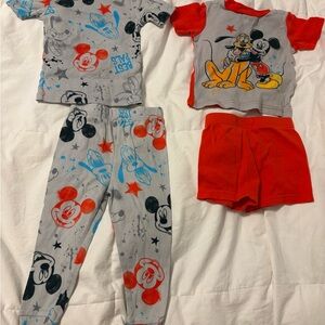 Disney Mickey Mouse and Pluto Pajama Sets